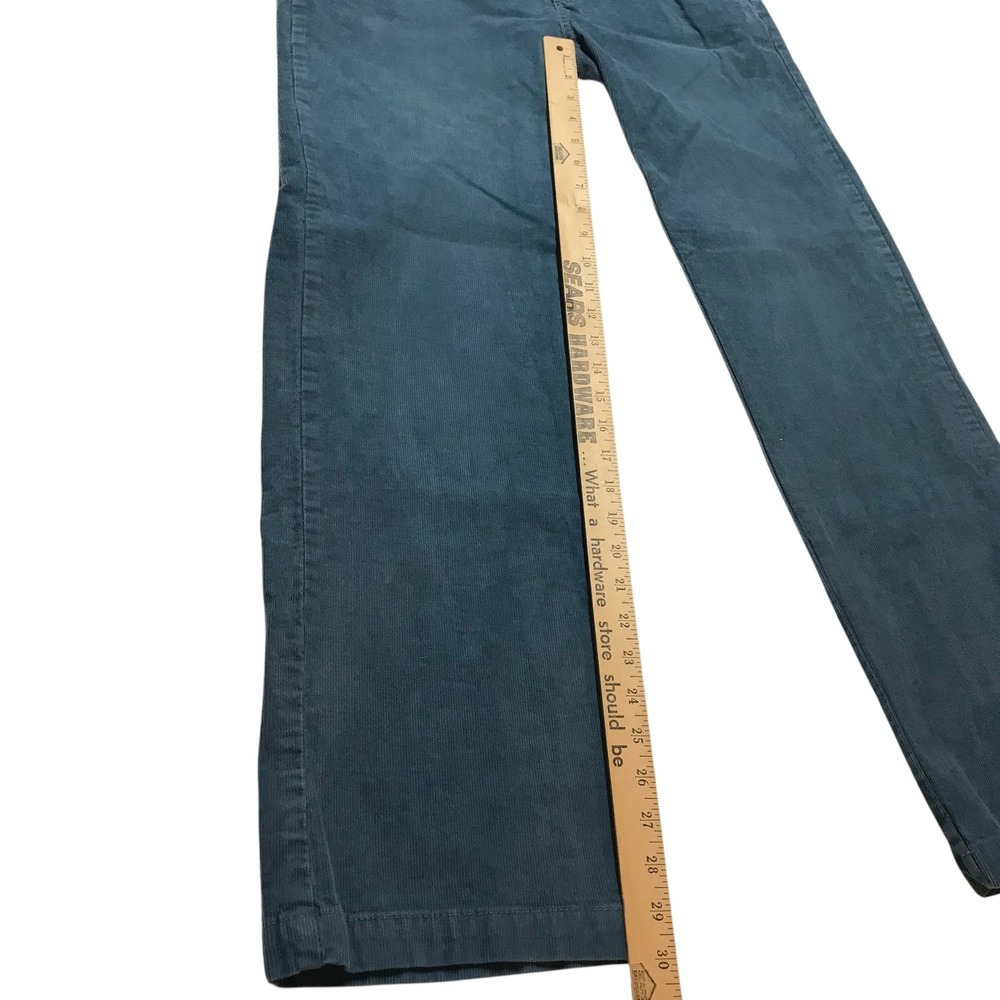Prana Corduroy Pants Women Size 12 teal Regular Fit Straight Leg‎ Casual - Picture 5 of 14